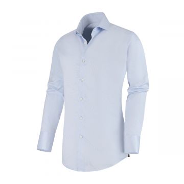 Albin - 2 knoops kraag, 3 knoops manchet, Jacquard geweven shirt 100% CO