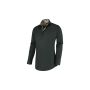 Nestor - Plain shirt with vintage-paisley contrast 100%CO