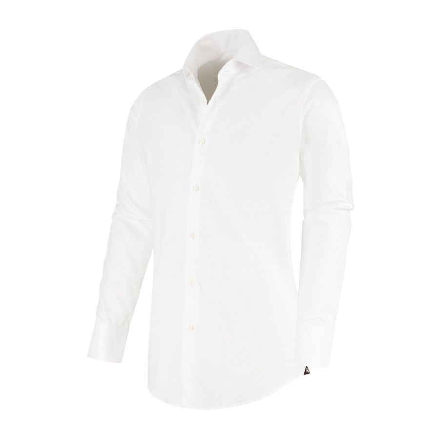 Arnaud - Shirt 2 button collar, 3 button cuff, Jacquard woven shirt 100% CO