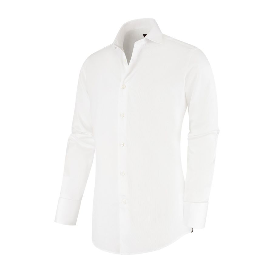 Alain - Double cuff, Jacquard woven shirt 100% CO
