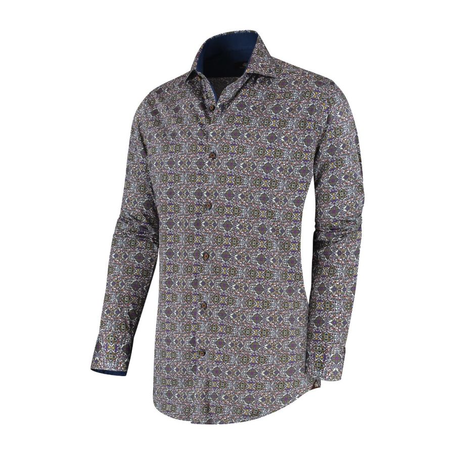 Max - All-over print shirt in stretch quality