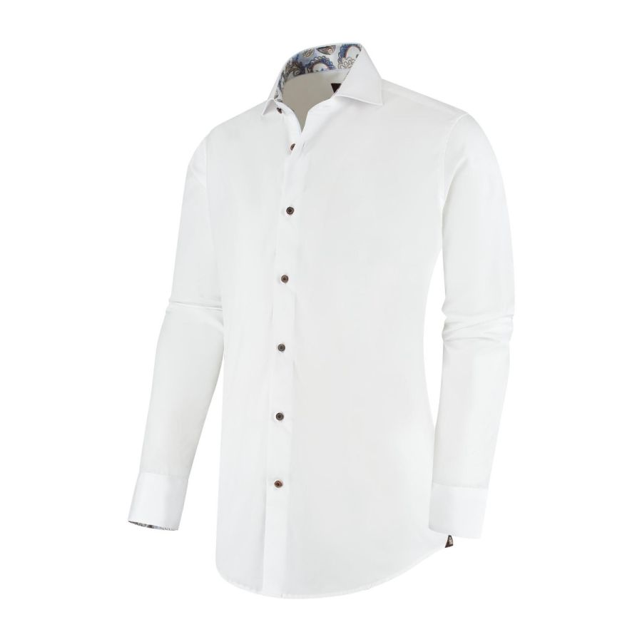Mels - Einfarbiges Hemd mit Kontrastdetails 100% CO