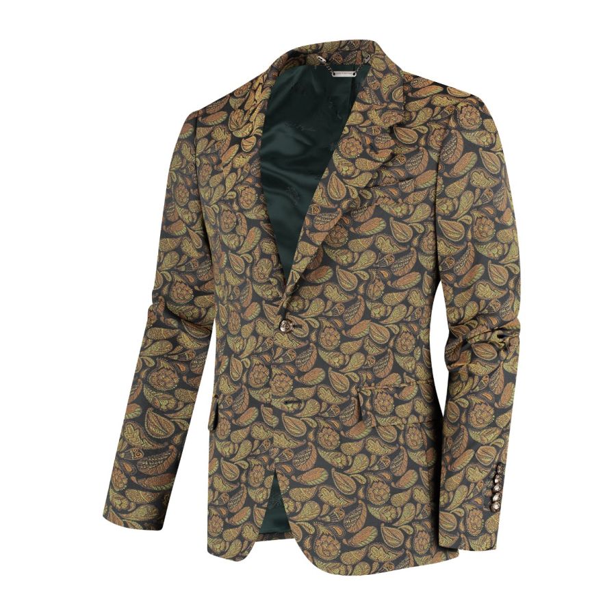 Radcliff - Paisley print blazer stretch quality